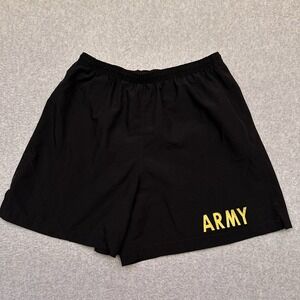 US Army Physical Fitness Uniform Trunks Shorts Men's Small Black Exercise 5"